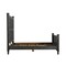 Homeroots Black Carved Floral Distressed Solid Wood Queen Bed Frame 521078 - alternate 9