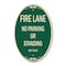 Signmission Michigan Fire Lane No Parking or Standing, 12 In X 18 In Architectural Oval, Heavy Gauge Aluminum A-OV-G-1218-23876 - alternate 1