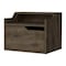 Homeroots 13" Brown Wood One Drawer Floating Nightstand 546201 - alternate 1