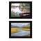 Homeroots Set Of Two Serene Water 2 Black Framed Print Wall Art, 2PK 407901 - alternate 1