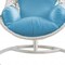 Homeroots 40" Blue and Steel stand finished Metal Outdoor Swing Chair with Blue Cushion 372211 - alternate 8