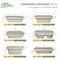 Ecoquality 24oz Rectangular Sugarcane Container With Sugarcane Lid, Compostable Bowl For Meals, 200PK EQCRTBWSL24-200 - alternate 8