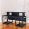 Homeroots 72" Black Wood and Metal Rolling Computer Desk 491533 - alternate 4