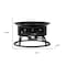 Homeroots 50000 BTU 19in Black Steel Propane Portable Tabletop Round Fire Pit 714430 - alternate 6