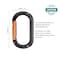 Notch Equipment Carabiner, Standard, 2.3 in. Length, Aluminum, Black/Orange 99380 - alternate 4