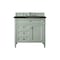 James Martin Vanities Brittany 36" Single Vanity, Sage Green, w/ 3 CM Phantome Eclos Top 650-V36-SGR-3PHT - alternate 1