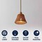 Jonathan Y Hattie 8.8 in. 1-Light Coastal Bohemian Metal and Woven Rattan LED Pendant Light, Gold Painting/Brown JYL5711A - alternate 10