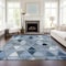Homeroots 3' X 5' Denim Blue And Sky Blue Geometric Washable Indoor Outdoor Area Rug 583022 - alternate 7