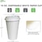 Ecoquality 16oz White Hot Drink Coffee Cups with White Dome Lids - For Coffee Shops, and Latte, 100PK EQ16WHTPCWDL-100 - alternate 4