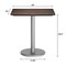 Flash Furniture 30" x 24" Outdoor Tabletop, Dark Brown, Seamless Surface Technology, 18" Round Silver Cast Iron Base ST-REC2430-WBR-TR18S-GG - alternate 8