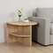Homeroots 22" Natural Solid Wood Block End Table With Shelf 655329 - alternate 5
