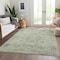 Homeroots 3' X 5' Artichoke Green Beige And Gray Damask Washable Indoor Outdoor Area Rug 604174 - alternate 7