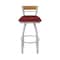 Holland Bar Stool Co Revelle 30in Swivel Bar Stool with Anodized Nickel Finish, Medium Back and Graph Ruby Seat 881 - alternate 10