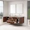 James Martin Vanities Amberly 72" Double Vanity, Mid-Century Walnut, w/ 3 CM Siberian Silestone Top 670-V72-WLT-3SFR - alternate 9