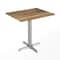 Flash Furniture Commercial All-Weather 24x30 Natural HPL Tabletop with Silver X Base ST-REC2430-NAT-T2222S-GG - alternate 1