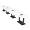 Skutchi Designs Oval Conference Table With Power Unit, 48 in W, 264 in L, White HAR-OVL-48X264-DOU.BK-W960-EBLK - alternate 1