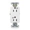 Leviton Plugs&Rcptcls, 15A, 125VAC, Wht, PBT, PK1 WDR15-W - alternate 1