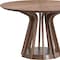 Homeroots 47" Walnut Wood Pedestal Base Round Top Dining Table 631303 - alternate 6
