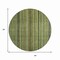 Homeroots 8' Green Gold And Gray Round Striped Washable Indoor Outdoor Area Rug 616372 - alternate 6