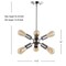Jonathan Y Jobs 17.5" Sputnik Metal LED Chandelier, Nickel JYL9524A - alternate 11