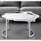 Homeroots 32" Silver Glass And Stainless Steel Round Mirrored Coffee Table 528848 - alternate 1