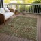 Homeroots 5' X 8' Fern Green Brown And Red Floral Washable Indoor Outdoor Area Rug 603414 - alternate 6