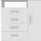 Homeroots 36" White Manufactured Wood Four Drawer Combo Dresser 477812 - alternate 1