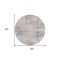 Homeroots 8' Ivory Orange And Blush Round Abstract Washable Indoor Outdoor Area Rug 588752 - alternate 8