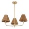 Jonathan Y Pauline 20.5" 3-Light Coastal Contemporary Adjustable Swooping Arm Candle-Style Metal w/Rattan Shade JYL9556B - alternate 10