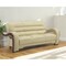 Homeroots 76" Beige Leather Sofa With Silver Legs 329515 - alternate 5