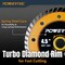 Powertec 4-1/2in Turbo Diamond Saw Blade for Angle Grinder, Diamond Blade for Cutting - 3PK 14005-P3 - alternate 7