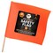 Xpose Safety Orange Safety Flags, 18x18 in with 24 in Wood Staff, Warning/Wide Load Flags, 2PK WF24-18-2-X - alternate 1