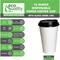 Ecoquality 16oz White Disposable Paper Coffee Cups with Black DomeLids - For Office, and Latte, 25PK EQ16WPCBDL-25 - alternate 6