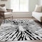 Homeroots 3' X 5' Ivory Black And Gray Abstract Washable Indoor Outdoor Area Rug 588010 - alternate 7