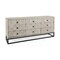 Homeroots 70in Light Brown Wood Carved Geometric Nine Drawer Sideboard 611018 - alternate 4