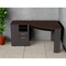 Homeroots 59" Espresso Corner Computer Desk With Two Drawers 249806 - alternate 6