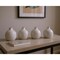 Homeroots Set of Four Natural And Off White Ceramic Bud Vases With Sculptural Details, 4PK 634104 - alternate 4
