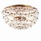 Jonathan Y Isabelle 15.5" 2-Light Modern Glam Metal Dome LED Flush Mount w/Crystal Flower Accents, Antique Gold/ JYL9043A - alternate 1