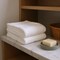 Homeroots Set of Two White Cotton 30" X 54" Quick Dry Terry Cloth Bath Towels, 2PK 700323 - alternate 2