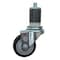 Service Caster 3.5'' SS Black Poly Wheel Swivel 1-5/8'' Expanding Stem Caster SCC-SSEX20S3514-PPUB-BLK-158 - alternate 1