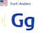 Aacc Self-Adhesive Vinyl Letter: G, Scale: 30 cm. Color: Blue Font: Anders by, 24PK AACC-Anders-UG-Blue-M30x24 - alternate 1