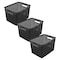 Thinkspace Plastic Weave Bin, Large, Black, 3PK 36006 - alternate 1