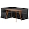Baxton Studio Randolph 3-Piece Fabric Upholstered Dining Nook Set, Dark Grey 267-14640-10840-ZORO - alternate 1