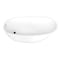 Kingston Brass 68" Acrylic Oval Single Slipper Freestanding Tub with Drain, Glossy White/Matte Black VTRS683128C310 - alternate 1