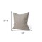 Homeroots 22" Gray Linen Throw Pillow Cover with Texture 608216 - alternate 4