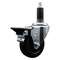 Service Caster 3.5'' Hard Rubber Swivel 1-1/8'' Expanding Stem Caster with Brake SCC-EX20S3514-HRS-PLB-118 - alternate 1