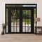 Vdomdoors Front Exterior Prehung Metal-Plastic Double Doors Clear Glass / MANUX 8355 Matte Black / Office Com MANUX8355DEXD-BLK-W12+72+12xH80+16-RH-I - alternate 4