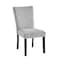 Homeroots Set of Two Light Gray and Black Upholstered Fabric And Wood Dining Side Chairs, 2PK 654254 - alternate 9