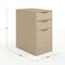 Martha Stewart Kayden Home Office Modular 3 Drawer File Cabinet in Light Natural w/Brushed Gold Hardware NAN-FY-23042-FC-LNT-GLD-MS - alternate 9