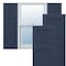 Ekena Millwork True Fit PVC San Miguel Mission Style Fixed Mount Shutters, Starless Night Blue, 12W x 32H, PR TFP001SM12X032OB - alternate 1